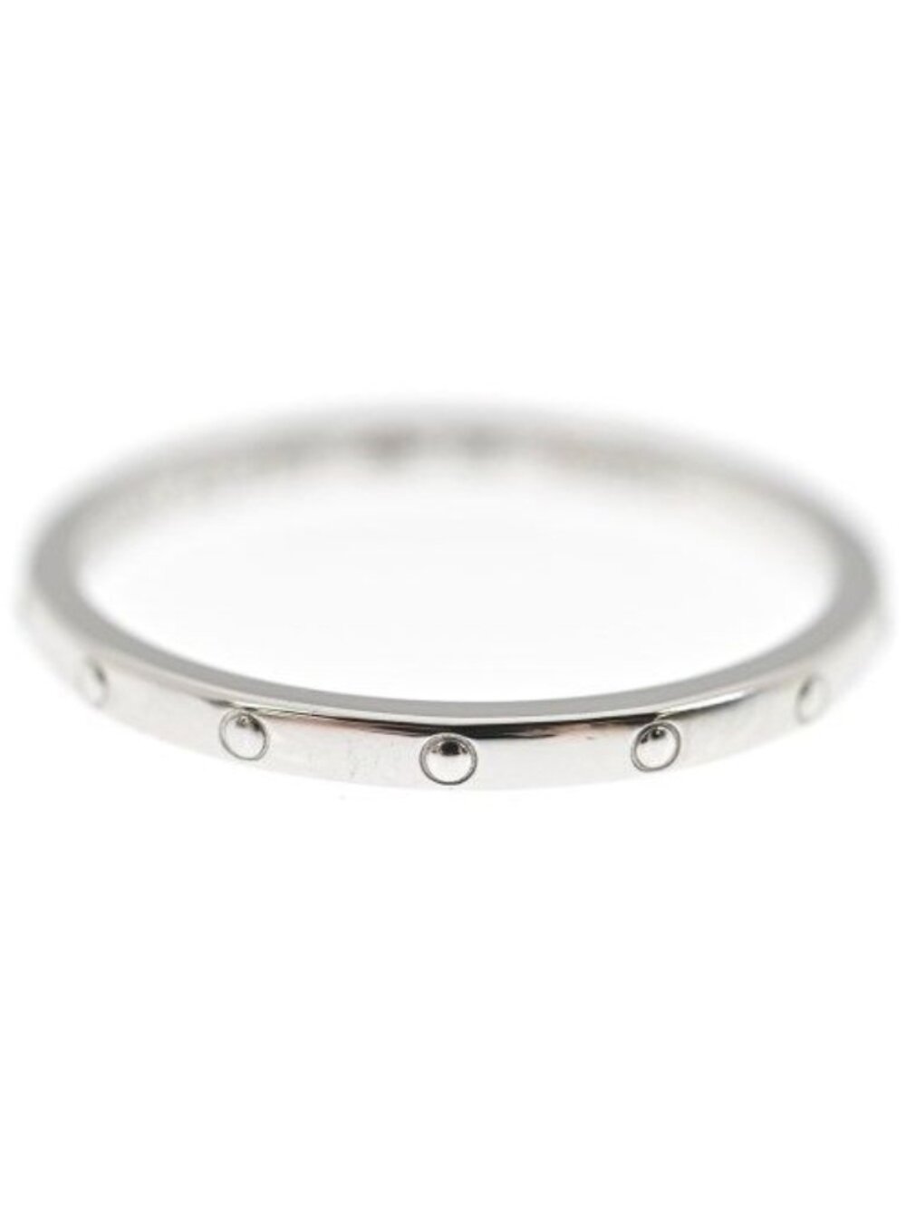 Louis Vuitton Mini Bague Unprese Ring 18K White Gold Diamond New